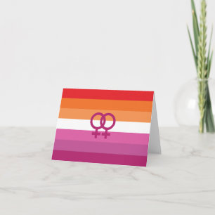 Cartes Pour Fêtes Annuelles Drapeau de fierté lesbienne WLW