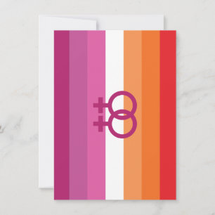 Cartes Pour Fêtes Annuelles Drapeau de fierté lesbienne WLW (Coucher de soleil