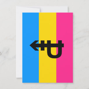 Cartes Pour Fêtes Annuelles Drapeau de fierté pansexuelle