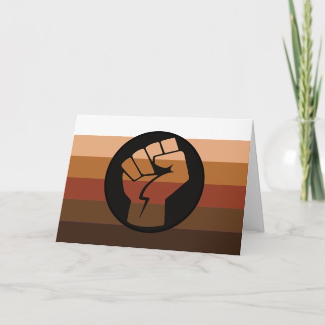 Cartes Pour Fêtes Annuelles Drapeau de fierté POC (Devant)