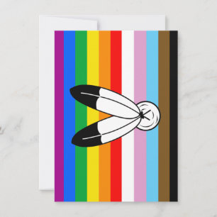 Cartes Pour Fêtes Annuelles Drapeau de fierté Progress Pride LGBTQ+ Two-Spirit