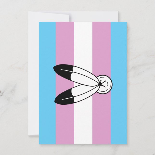 Cartes Pour Fêtes Annuelles Drapeau de fierté trans bispirituel (Devant)