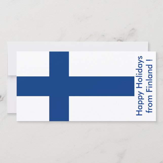 Cartes Pour Fêtes Annuelles Drapeau de Finlande, Joyeuses fêtes de Finlande (Devant)