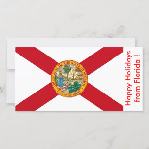 Cartes Pour Fêtes Annuelles Drapeau de Floride, Joyeuses fêtes des États-Unis.