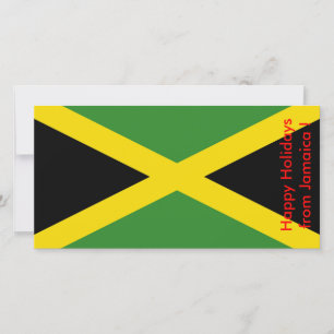 Cartes Pour Fêtes Annuelles Drapeau de Jamaïque, Joyeuses fêtes de Jamaïque