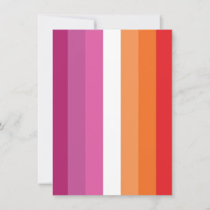 Cartes Pour Fêtes Annuelles Drapeau de la fierté lesbienne