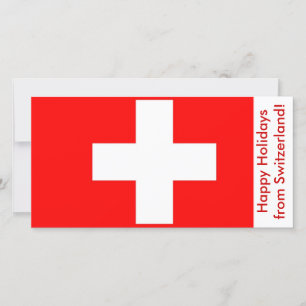 Cartes Pour Fêtes Annuelles Drapeau de la Suisse, Joyeuses fêtes
