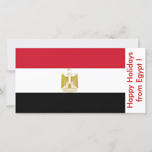 Cartes Pour Fêtes Annuelles Drapeau de l'Egypte, Joyeuses fêtes d'Egypte