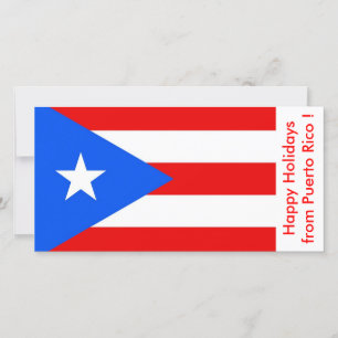 Cartes Pour Fêtes Annuelles Drapeau de Porto Rico, Joyeuses Fêtes des États-Un