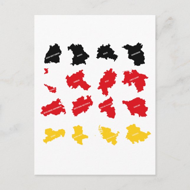 Cartes Pour Fêtes Annuelles Drapeau des États allemands (Devant)