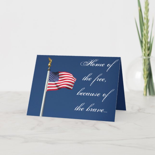 CARTES POUR FÊTES ANNUELLES DRAPEAU DES ÉTATS-UNIS (Devant)