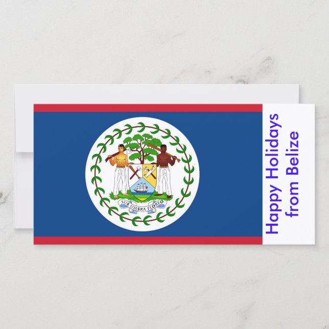 Cartes Pour Fêtes Annuelles Drapeau du Belize, Joyeuses fêtes du Belize (Devant)