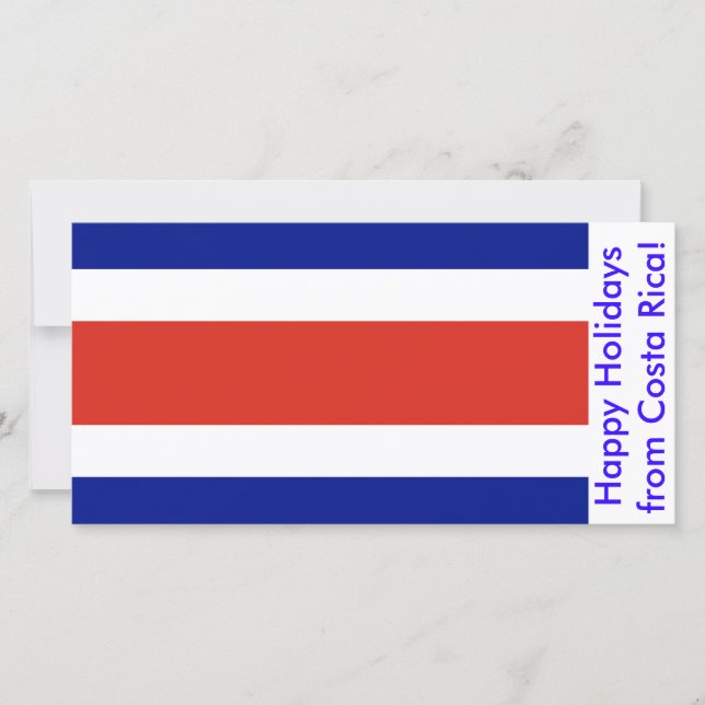 Cartes Pour Fêtes Annuelles Drapeau du Costa Rica, Joyeuses fêtes du Costa Ric (Devant)
