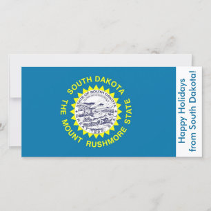 Cartes Pour Fêtes Annuelles Drapeau du Dakota du Sud, Joyeuses fêtes des États
