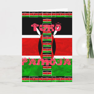 Cartes Pour Fêtes Annuelles Drapeau du Kenya : Tuko Pamoja - Design d'art de l