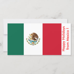 Cartes Pour Fêtes Annuelles Drapeau du Mexique, Joyeuses fêtes du Mexique