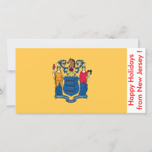 Cartes Pour Fêtes Annuelles Drapeau du New Jersey, Joyeuses fêtes des États-Un