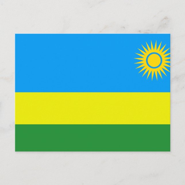 Cartes Pour Fêtes Annuelles Drapeau du Rwanda (Devant)