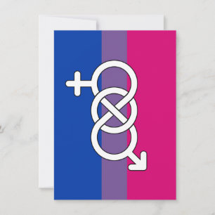 Cartes Pour Fêtes Annuelles Drapeau du symbole de la fierté bisexuelle