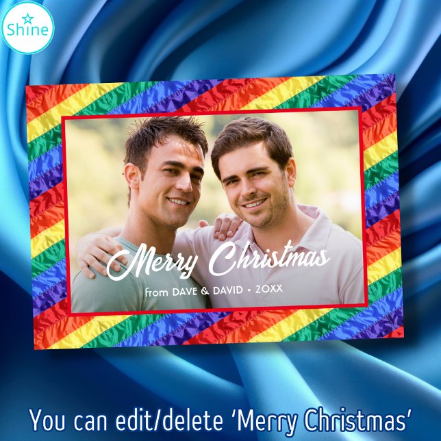 Cartes Pour Fêtes Annuelles Drapeau Gay pride LGBT Drapeau arc-en-ciel Texte p (Créateur téléchargé)