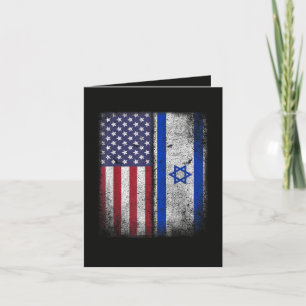 Cartes Pour Fêtes Annuelles Drapeau Israélo-Américain Israël États-Unis Racine