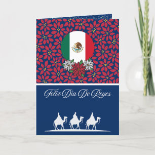 Cartes Pour Fêtes Annuelles Drapeau mexicain espagnol Trois Rois Jour Noël