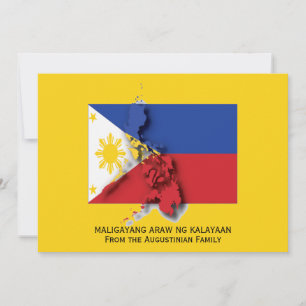 Cartes Pour Fêtes Annuelles Drapeau philippin JOYEUX JOUR D'INDÉPENDANCE