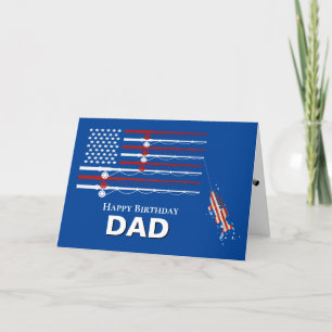 Cartes Pour Fêtes Annuelles Drapeau Poteaux de pêche pour papa