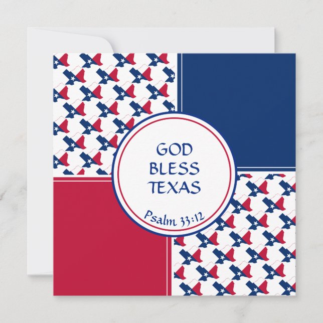 Cartes Pour Fêtes Annuelles DRAPEAU TEXAS Accueil d'anniversaire personnalisé (Devant)