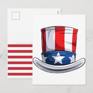 Cartes Pour Fêtes Annuelles Drapeau USA 2026 – Drapeau américain audacieux pou