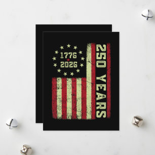 Cartes Pour Fêtes Annuelles Drapeau USA 250e anniversaire