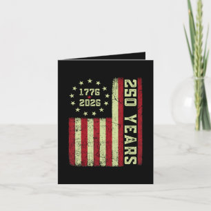 Cartes Pour Fêtes Annuelles Drapeau USA 250e anniversaire