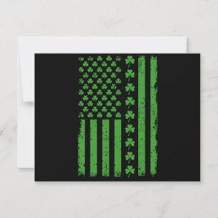 Cartes Pour Fêtes Annuelles Draps de shamrock drapeau américain St Patrick