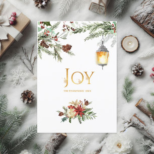 Cartes Pour Fêtes Annuelles Dreamy Woodland À feuillage persistant Holiday Pho