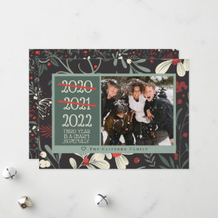 Cartes Pour Fêtes Annuelles Drôle 2021 2022 3e année de charme photo Noël