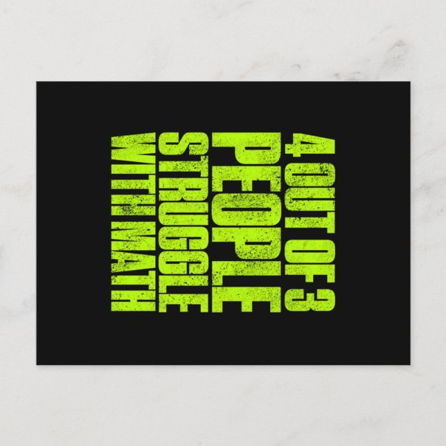 Cartes Pour Fêtes Annuelles Drôle 4 Personnes Sur 3 Luttent Avec Le Design Mat (Devant)