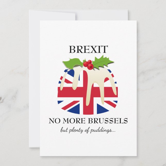 Cartes Pour Fêtes Annuelles Drôle | BREXIT | Noël (Devant)