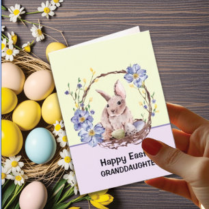 Cartes Pour Fêtes Annuelles Drôle Bunny Joyeux Petite-fille de Pâques