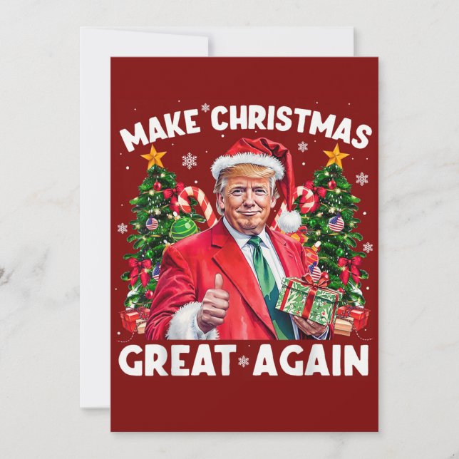 Cartes Pour Fêtes Annuelles Drôle cadeau Père Noël Trump | Trump Noël (Devant)