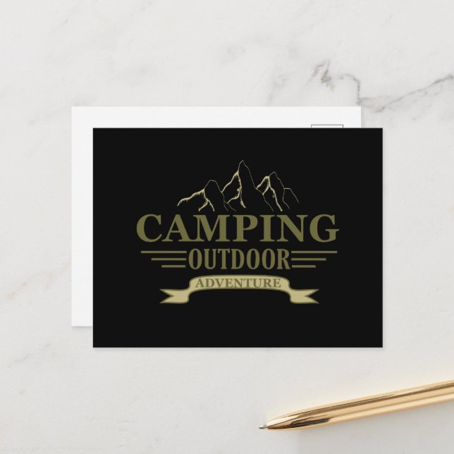 Cartes Pour Fêtes Annuelles Drôle camper de camping dit pour les campeurs (Devant/Arrière en situation)