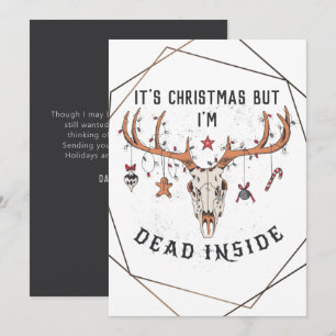 Cartes Pour Fêtes Annuelles Drôle C'est Noël Mais Je Suis Mort À L'Intérieur