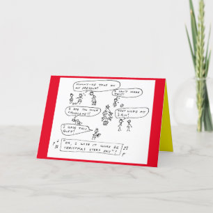 Cartes Pour Fêtes Annuelles Drôle Chaos de famille Caricature de Noël