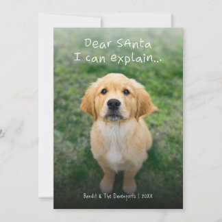 Cartes Pour Fêtes Annuelles Drôle Cher Père Noël Je peux expliquer Photo
