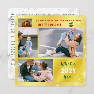 Cartes Pour Fêtes Annuelles Drôle Chien Chat 4 Photos Joyeuses Vacances Mignon