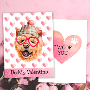 Cartes Pour Fêtes Annuelles Drôle Chow Chow Je t'aime mon chien Saint-Valentin