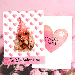 Cartes Pour Fêtes Annuelles Drôle Cocker Spaniel I Woof You Chig Valentines Da
