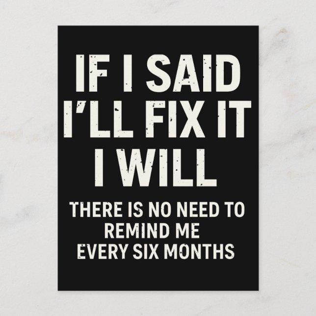 Cartes Pour Fêtes Annuelles Drôle Corriger le devis de rappel (Devant)