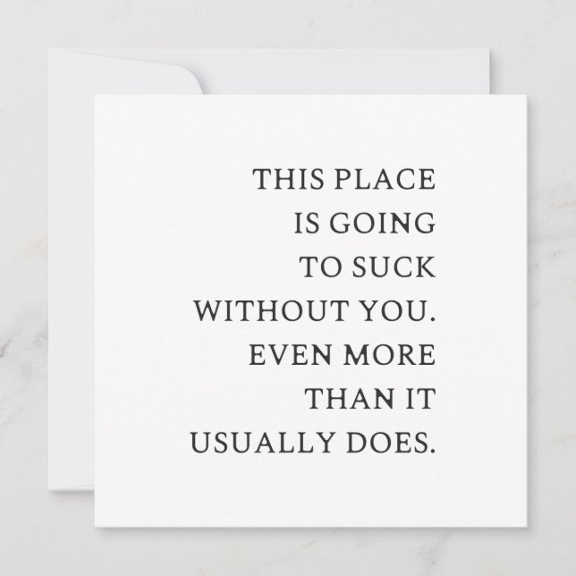 Cartes Pour Fêtes Annuelles Drôle CoWorker quitter - Drôle nouveau travail (Devant)