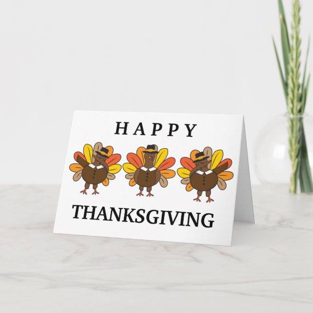 Cartes Pour Fêtes Annuelles Drôle Dabbing Turkeys Thanksgiving (Devant)