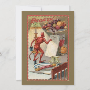 Cartes Pour Fêtes Annuelles Drôle d'art de Halloween personnalisé vintage